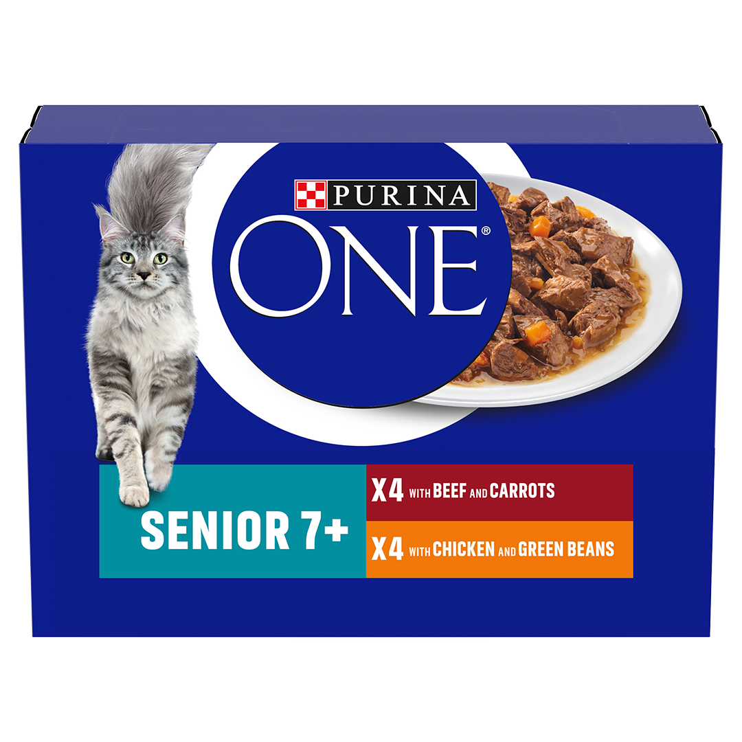 Purina one senior cat food 3kg hotsell